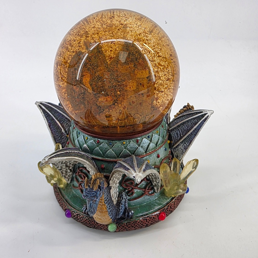 Classic treasures Merlin‎ and Dragon snow globe fantasy magic music box gift